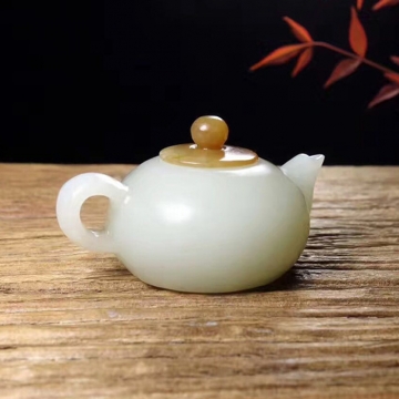 【玉壶】和田玉糖白玉